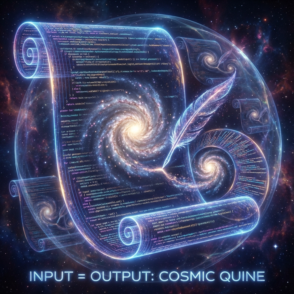 Universe Quine: Self-Compiling Program
