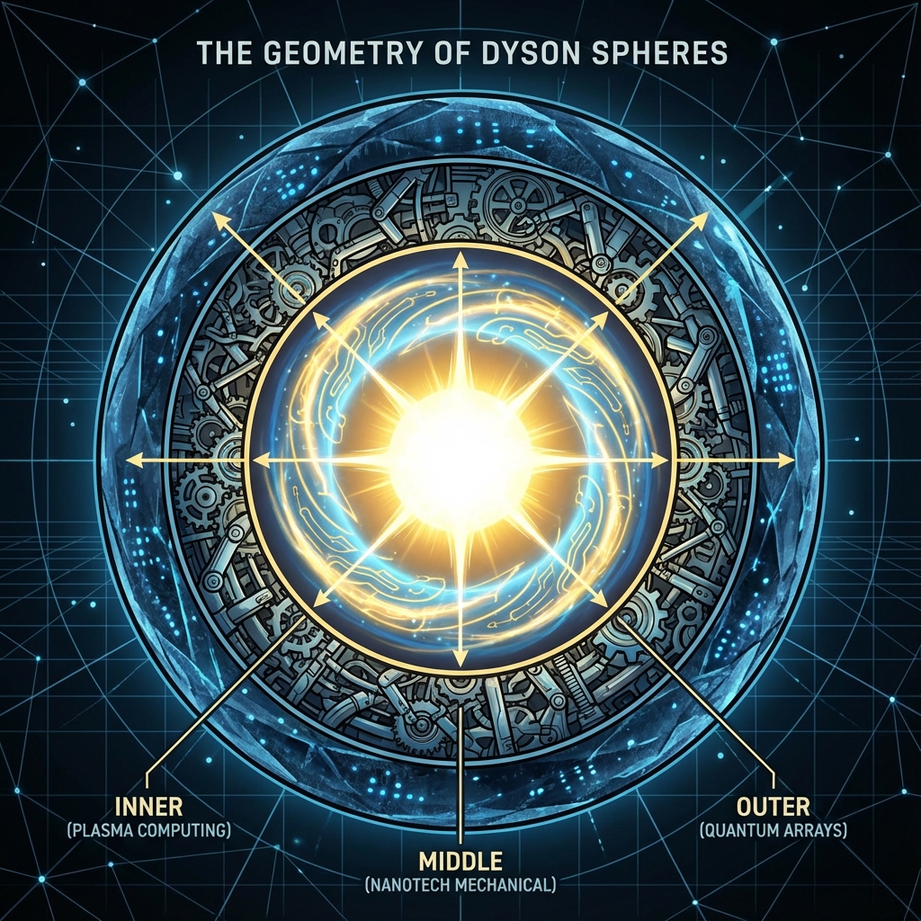 Geometry of Dyson Spheres
